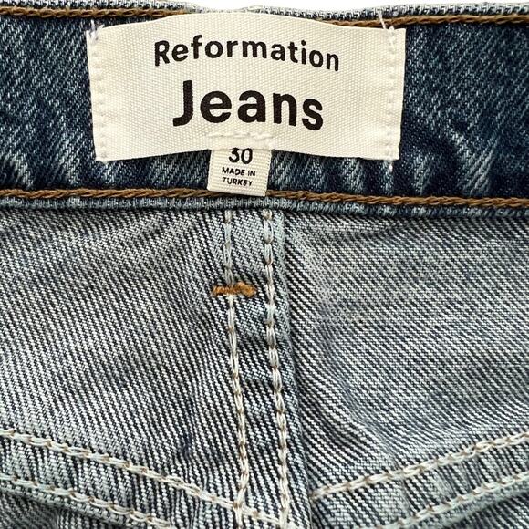 Reformation Charlie High Rise Jean Shorts Size 30 - Picture 3 of 11